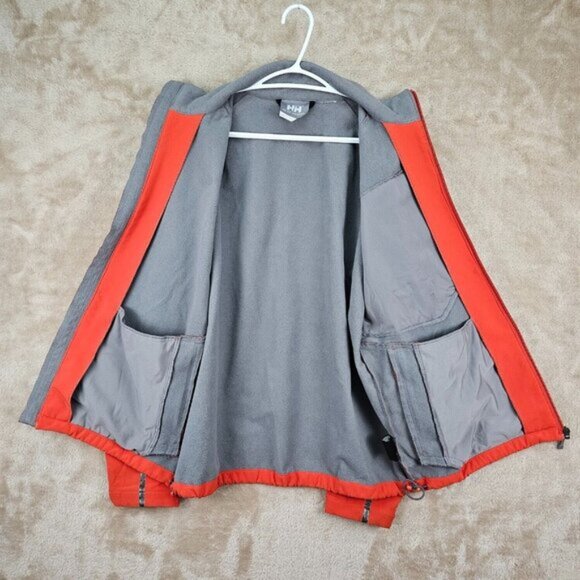 Helly Hansen Softshell Jacket Orange Full Zip Men's Size L Long Sleeve Outdoors - Picture 3 of 10